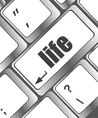 Image showing Life key in place of enter key - social concept