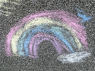 Image showing Chalk Rainbow