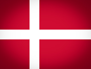 Image showing Flag of Denmark vignetted