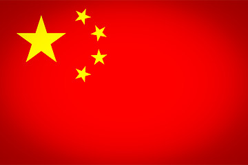 Image showing Flag of China vignetted