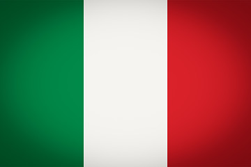 Image showing Italian flag vignetted