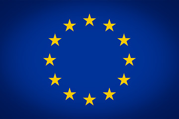 Image showing Flag of Europe vignetted