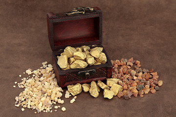 Image showing Gold Frankincense and Myrrh