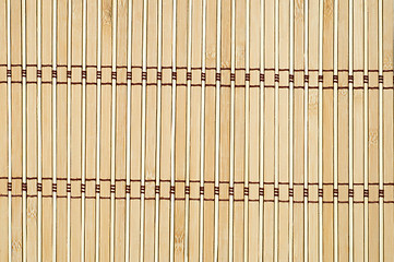 Image showing texture of bamboo mat close up