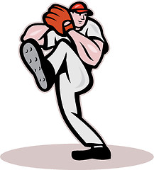 Image showing Baseball Pitcher Cartoon