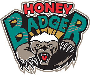 Image showing Honey Badger Mascot Front