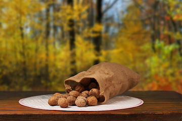Image showing Walnuts on Table