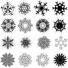 Image showing Snowflake set