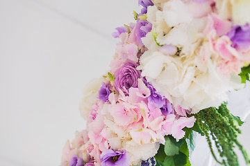 Image showing wedding arch with closeup detail