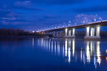 Image showing night bridge