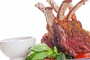 Image showing roasted lamb rib