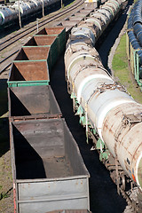 Image showing freight trains