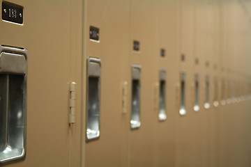 Image showing Row of lockers