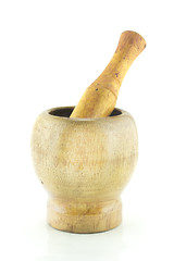 Image showing wooden mortar