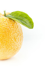 Image showing Sweet Orange Fruit with leaves