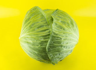 Image showing Fresh green cabbage 