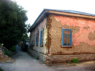 Image showing old rural house with windows