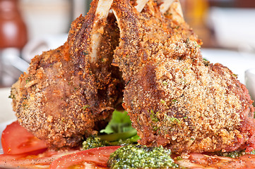 Image showing roasted lamb rib