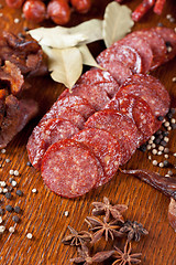 Image showing meat and sausages