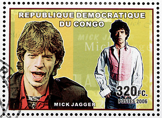 Image showing Mick Jagger Stamp