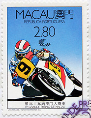 Image showing Motorcycle Competition Stamp