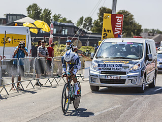 Image showing The Cyclist Johnny Hoogerland