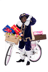 Image showing Zwarte Piet with presents