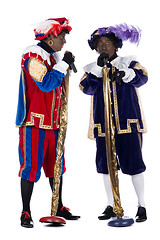 Image showing Zwarte Piet is singing