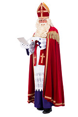 Image showing Sinterklaas with a tablet