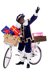 Image showing Zwarte Piet with presents