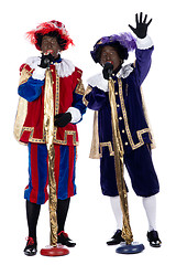 Image showing Zwarte Piet is singing