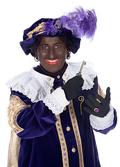 Image showing Zwarte Piet and a key of the house of Sinterklaas