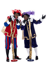 Image showing Zwarte Piet is singing