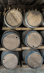 Image showing Wood Barrels