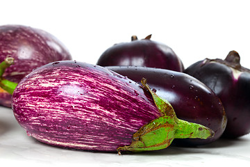 Image showing Different varieties of eggplant 