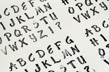 Image showing rubber stamp alphabet