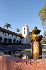 Image showing Santa Barbara Mission Fountain