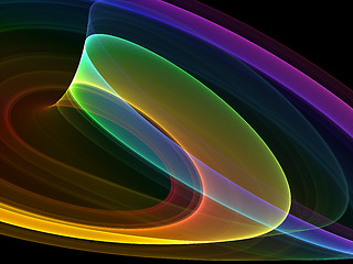 Image showing mystical colored curves