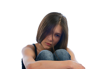 Image showing Sad Young Girl