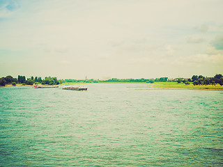 Image showing Retro look River Rhein