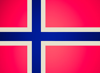 Image showing Retro look Flag of Norway