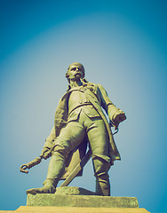 Image showing Retro look Statue of Pietro Micca