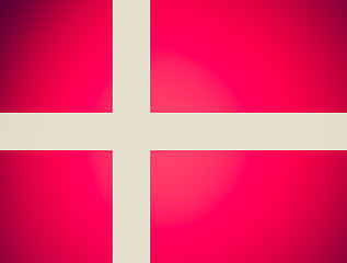 Image showing Retro look Flag of Denmark