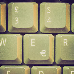 Image showing Retro look Computer keyboard