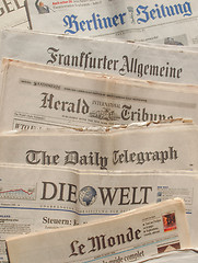 Image showing International newspaper