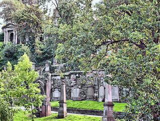 Image showing Glasgow cemetery - HDR