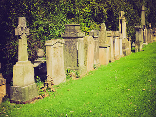 Image showing Retro looking Glasgow cemetery
