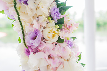 Image showing wedding arch with closeup detail