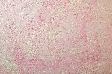 Image showing Wall with pink and yellow texture