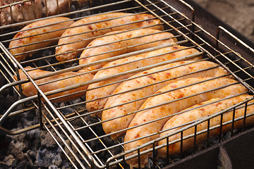 Image showing Barbecued pork sausages